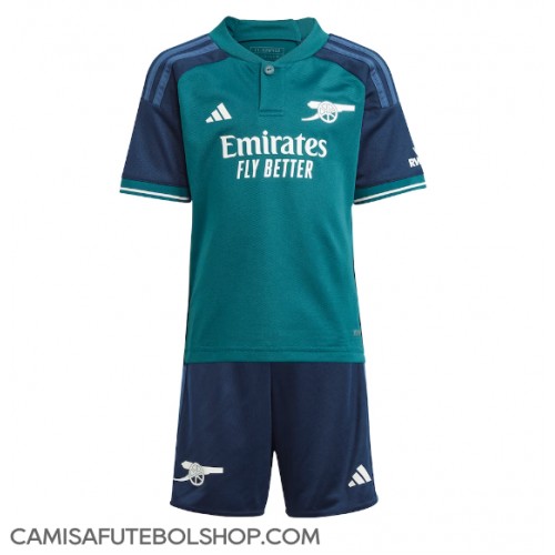 Camisa de time de futebol Arsenal Replicas 3º Equipamento Infantil 2023-24 Manga Curta (+ Calças curtas)